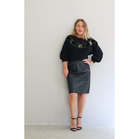 1990's Vintage Andriano Angora Wool Sweater ~ Women's SM MD ~ Evening Oversized - Picture 2 of 7